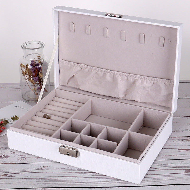 PU Leather Double-layer Jewelry Box Jewelry Storage Bag