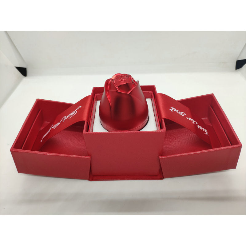 Metall Heben Rose Schmuck Geschenk Box Valentinstag Aluminium Legierung Ring Halskette Net Rot Geschenk Schmuck Box