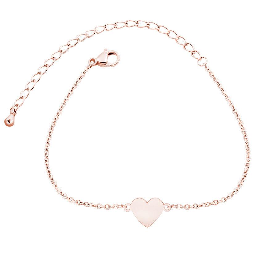Zierliches Herz Armband in Rose Gold