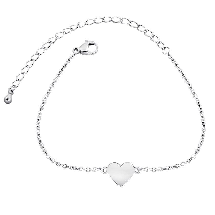 Zierliches Herz Armband in Silber
