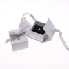Schmuck Boxen Papier Grau Weiß Farbe Band Bowknot Für Geschenk Präsentieren Ring Ohrring Verpackung Display Box