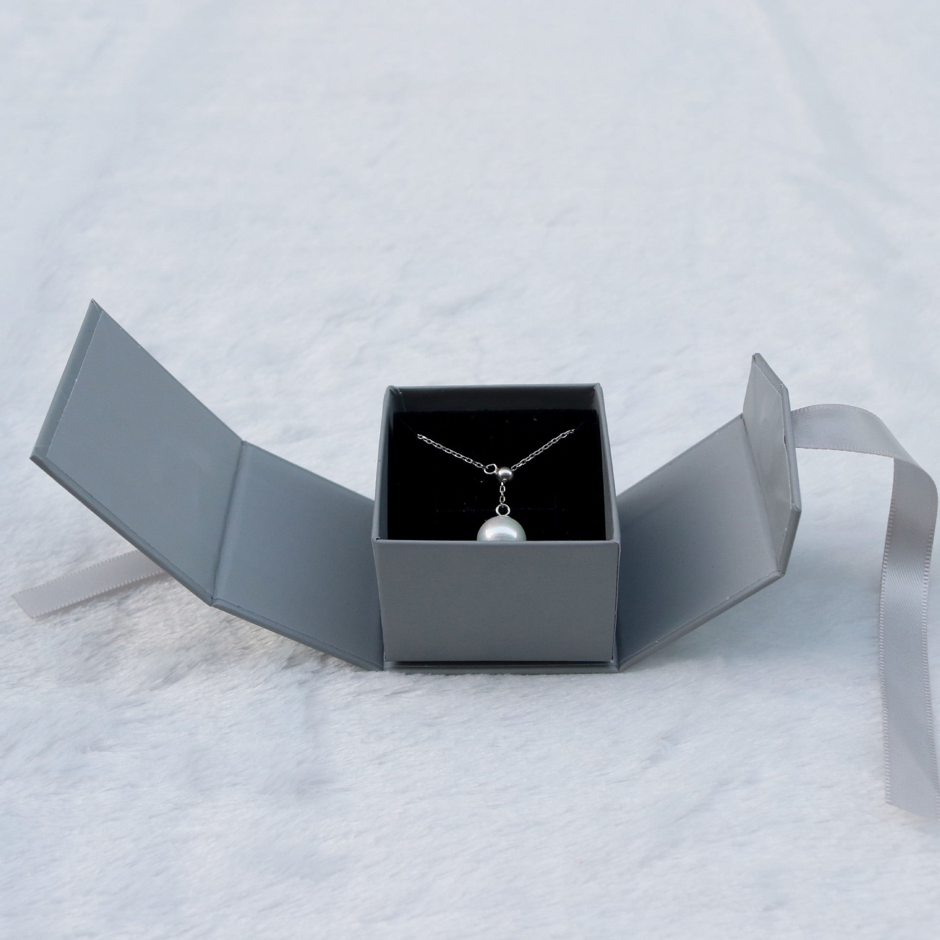 Schmuck Boxen Papier Grau Weiß Farbe Band Bowknot Für Geschenk Präsentieren Ring Ohrring Verpackung Display Box