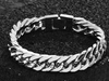 Titan Armband aus Edelstahl mit Doppelschnalle Silber