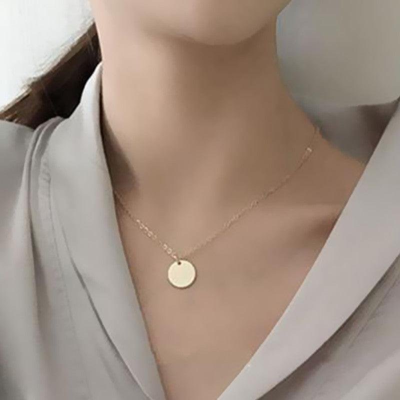Plättchen Halskette Gold Zierlich
