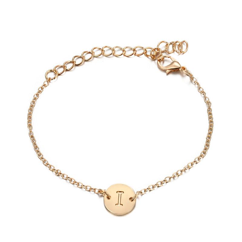 Personalisiertes Armband mit Wunschbuchstabe Gravur Gold