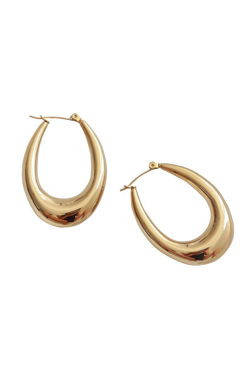 Goldene Creolen Ohrringe - BuyPump