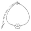 Zierliches Pfoten Armband Silber