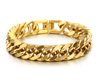 Titan Armband aus Edelstahl mit Doppelschnalle Gold