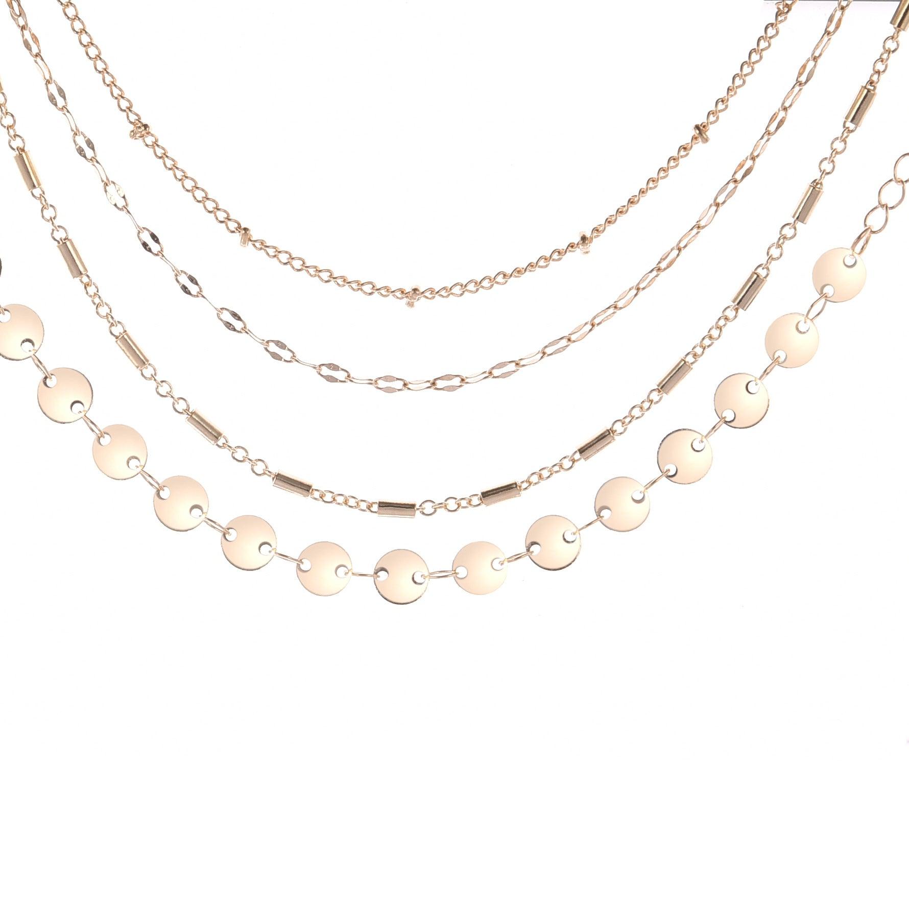 4er Armband Set Zierlich Gold